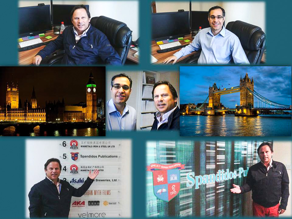 Professor Tsatsakis meeting with Dr Nikiforos Spandidos at the London Head Quarters of Spandidos Publications at Paddington