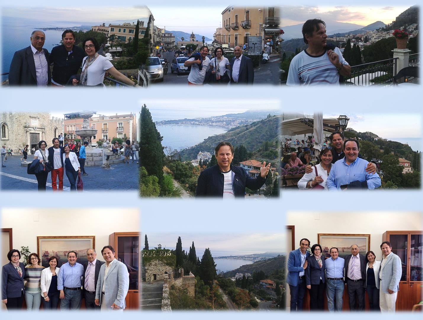 Professor Tsatsakis with Professor Spandidos, Dr Nancy Spandidos, Professor Massimo Libra and Professor Concettina Fenga in Taormina